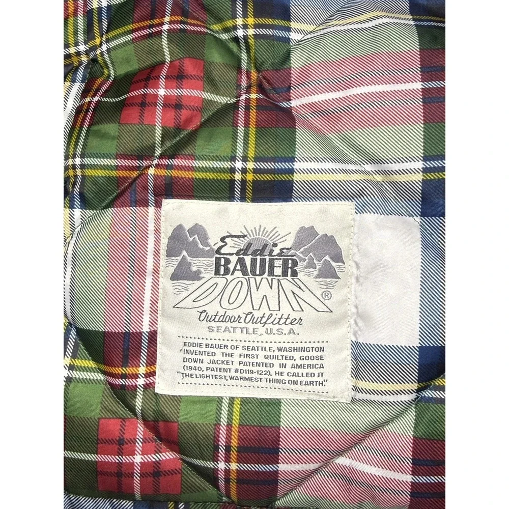 Eddie Bauer Throw Blanket Down Holiday Plaid Sherpa Puffer Camping Packable